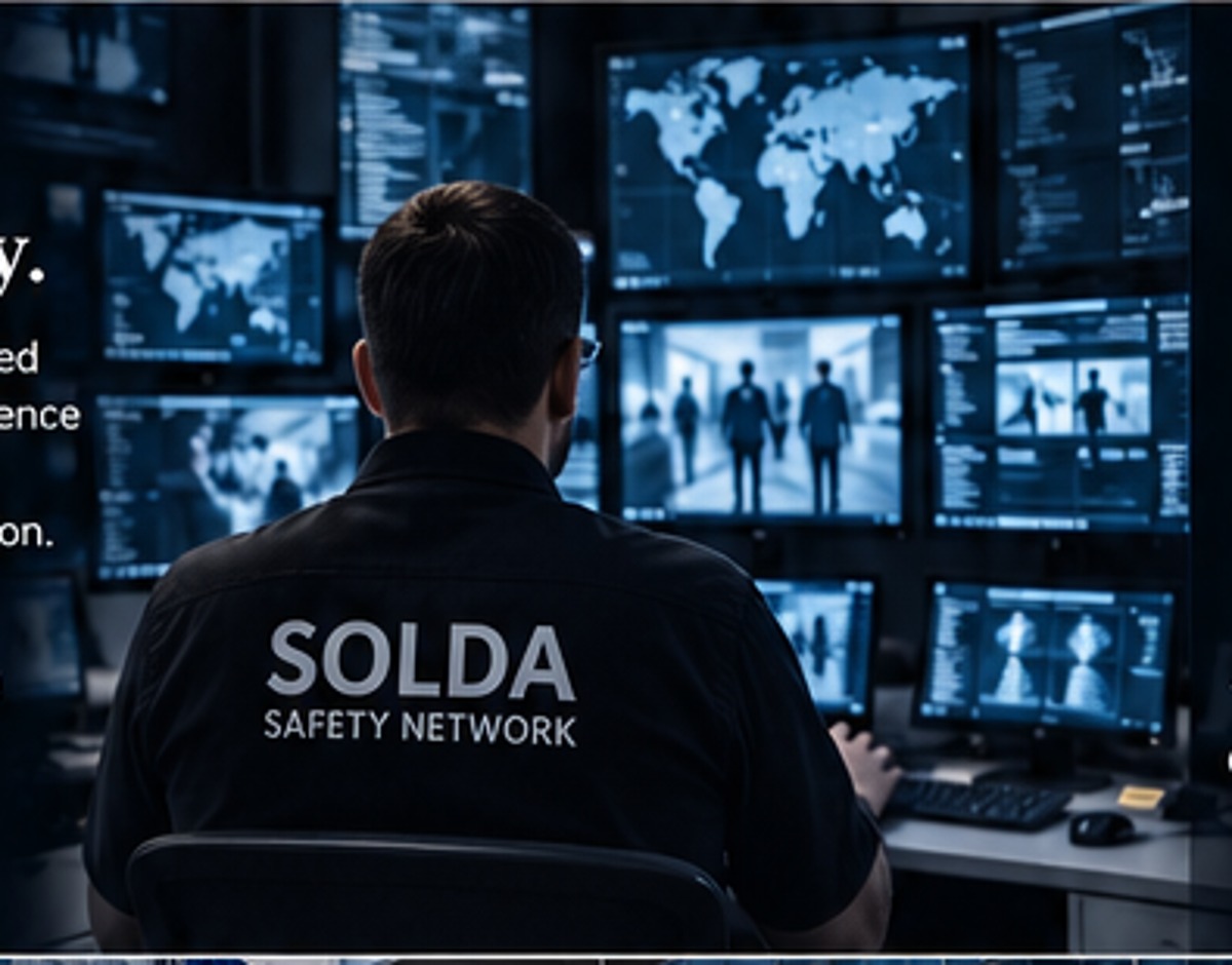 Digital monitoring workstation with Solda Safety Network branding